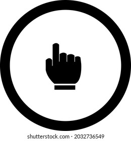 hand icon push button for emoticon or website icon