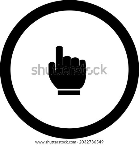 hand icon push button for emoticon or website icon