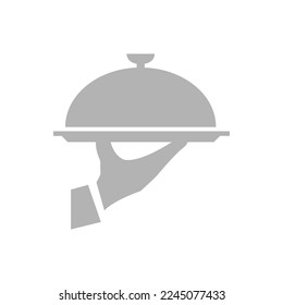 Hand-Symbol auf weißem Hintergrund, Vektorgrafik