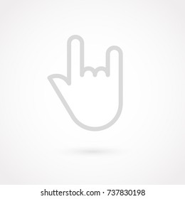 Hand icon. Rock and roll sign