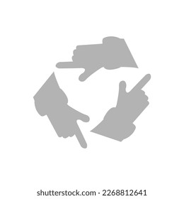 hand icon, rotary concept, vector illustration