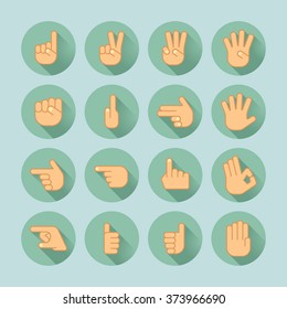 hand icon set