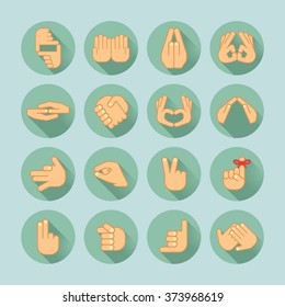 hand icon set