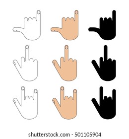 hand icon set