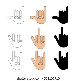 hand icon set