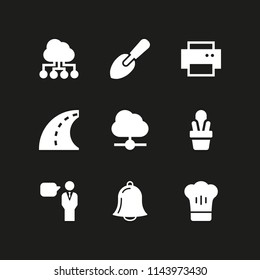 hand icon set with chef, shredder and work tools vector icons for web and graphic design