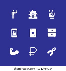 hand icon set. drawers, humanpictos and peso vector icon for graphic design and web