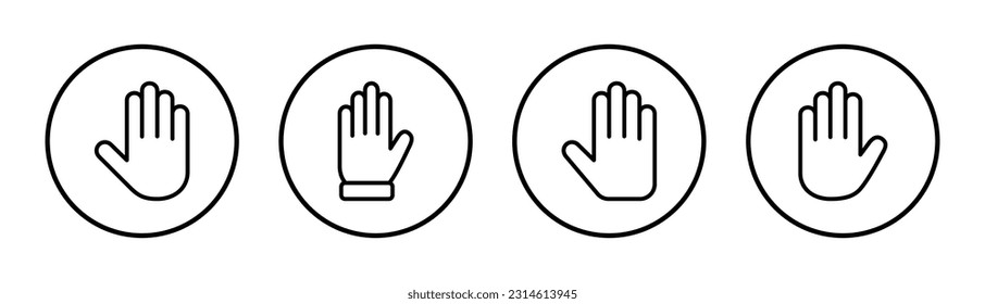 Hand icon set illustration. hand sign and symbol. hand gesture