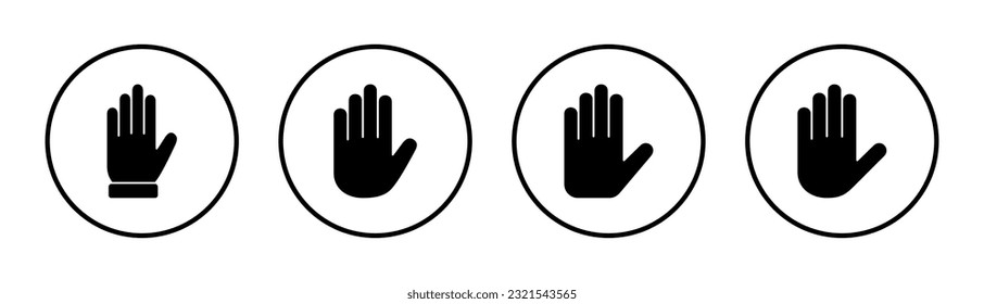 Ilustración de conjunto de iconos de mano. símbolo y signo de la mano. gesto de mano