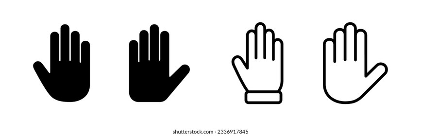 Hand icon set illustration. hand sign and symbol. hand gesture