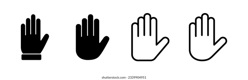 Hand icon set illustration. hand sign and symbol. hand gesture