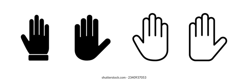Hand icon set illustration. hand sign and symbol. hand gesture