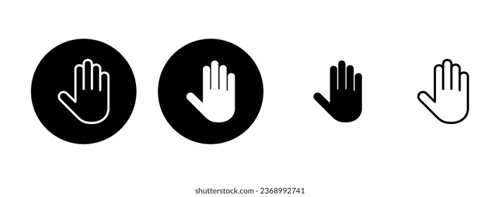 Hand icon set illustration. hand sign and symbol. hand gesture