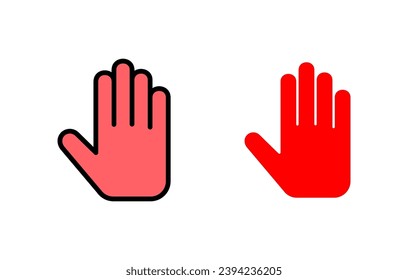 Hand icon set illustration. hand sign and symbol. hand gesture