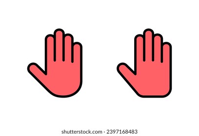 Hand icon set illustration. hand sign and symbol. hand gesture