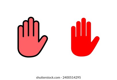 Hand icon set illustration. hand sign and symbol. hand gesture