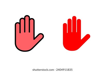 Hand icon set illustration. hand sign and symbol. hand gesture