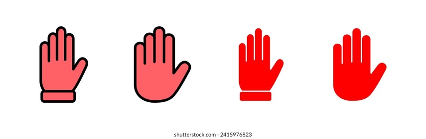 Hand icon set illustration. hand sign and symbol. hand gesture