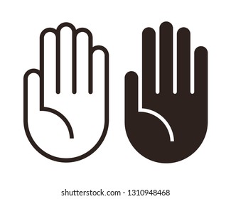 Hand icon set isolated on white background