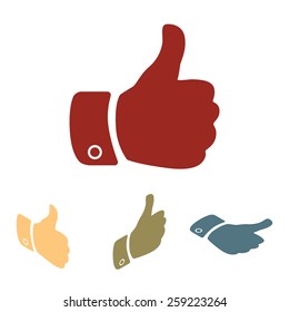 Hand icon  set. Isometric effect