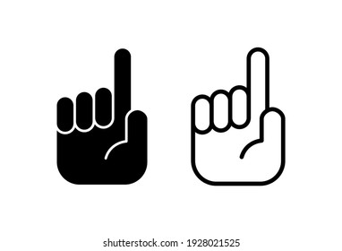 Hand icon set. hand showing palm vector icons,