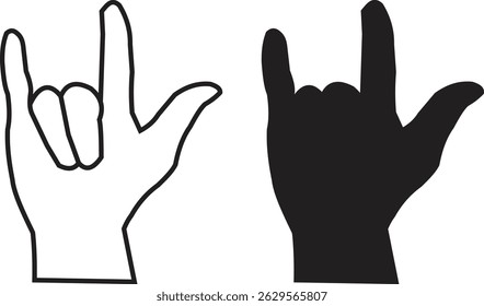 hand icon set of vector