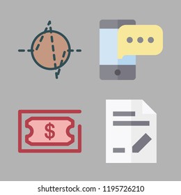 hand icon set. vector set about money, smartphone, document and cardiogram icons set.