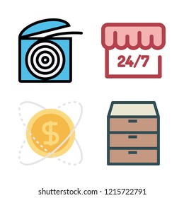 hand icon set. vector set about open, dental floss, drawers and investment icons set.