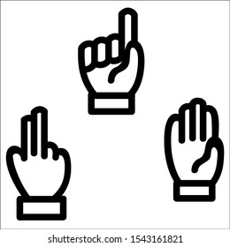 Hand icon set, vector illustration.