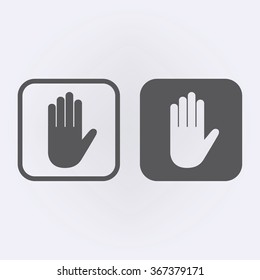 Hand icon set . Vector illustration