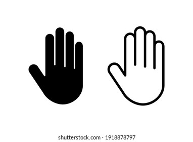 Hand icon set. hand vector icon, palm