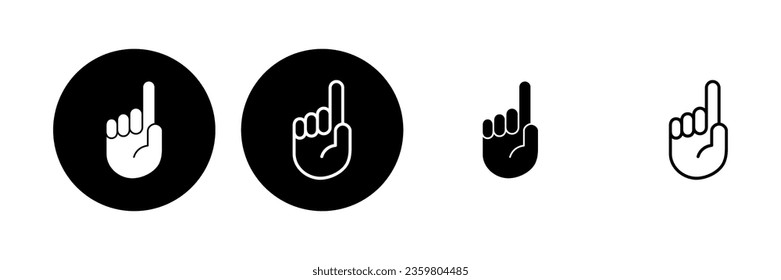 Hand icon set. hand vector icon, palm,click