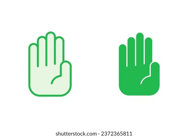Hand icon set. hand vector icon, palm,click