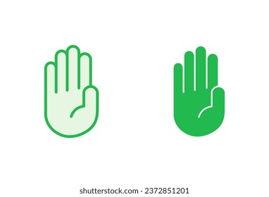 Hand Icon Set. Hand, Vektorsymbol, Handfläche, klicken