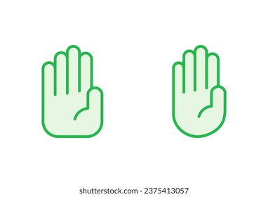 Hand icon set. hand vector icon, palm,click