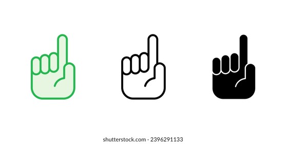 Hand icon set. hand vector icon, palm,click
