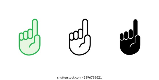 Hand icon set. hand vector icon, palm,click