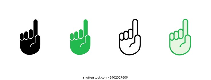 Hand icon set. hand vector icon, palm,click