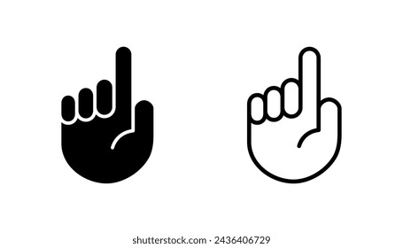 Hand icon set. hand vector icon, palm,click