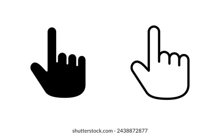Hand icon set. hand vector icon, palm,click
