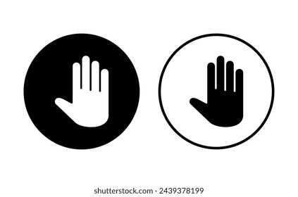 Hand icon set. hand vector icon, palm,click