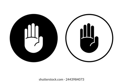 Hand icon set. hand vector icon, palm,click