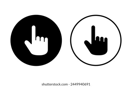 Hand icon set. hand vector icon, palm,click