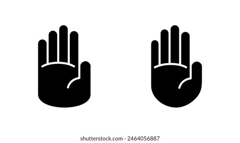 Hand icon set. hand vector icon, palm,click