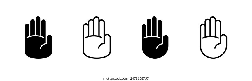 Conjunto de iconos de mano. Vector de mano, palma, Hacer clic
