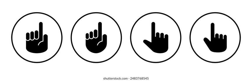 Handsymbol-Set. Handsymbol-Vektorgrafik, Handfläche, Klicken