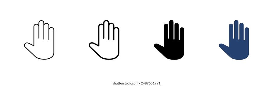 Conjunto de iconos de mano. Vector de mano, palma, Hacer clic