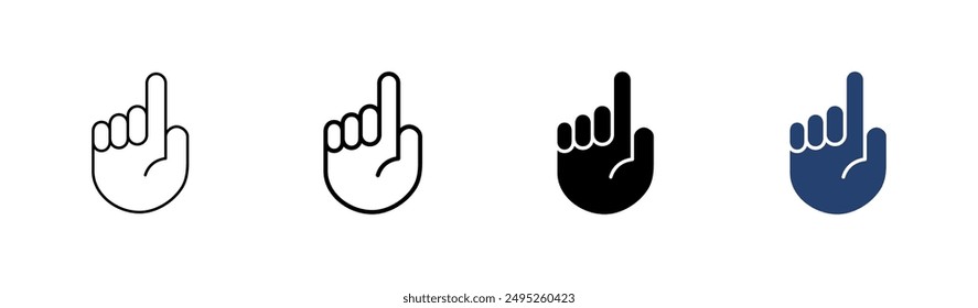 Hand icon set. hand vector icon, palm,click