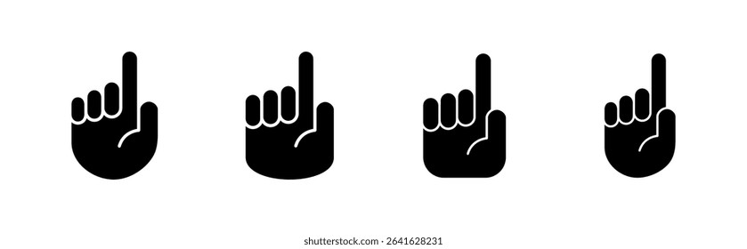 Hand icon set. hand vector icon, palm,click