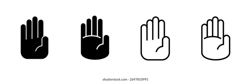 Conjunto de iconos de mano. icono de Vector de mano, palma, Hacer clic